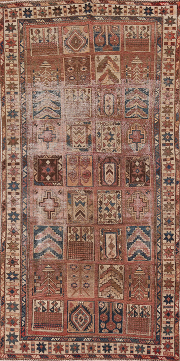 Distressed Bakhtiari Persian Living Room Rug 5x11