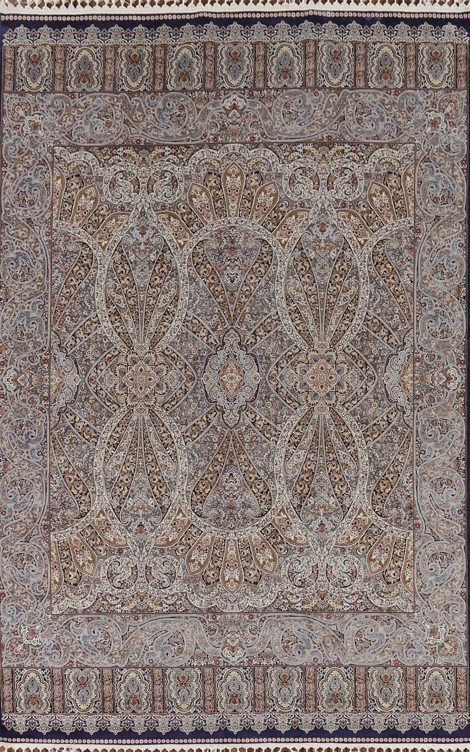 Traditional Qum Turkish Area Rug 7x10