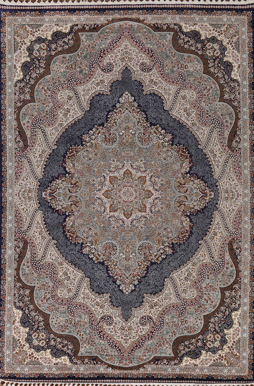 Traditional Qum Turkish Area Rug 7x10