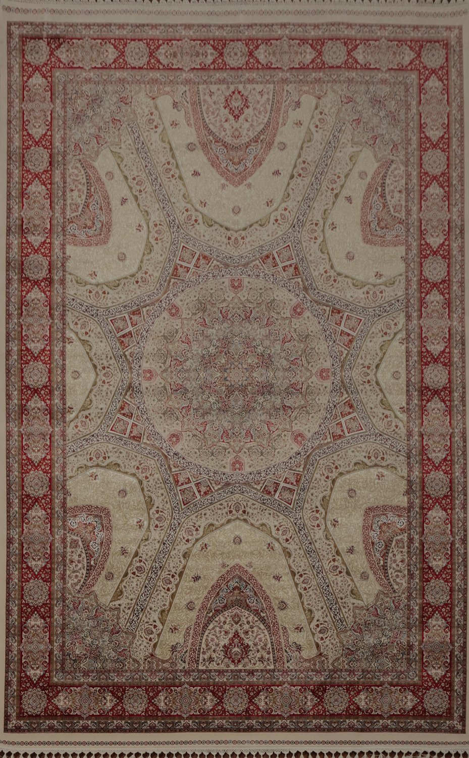 Traditional Silk Qum Turkish Living Room Rug 7x10