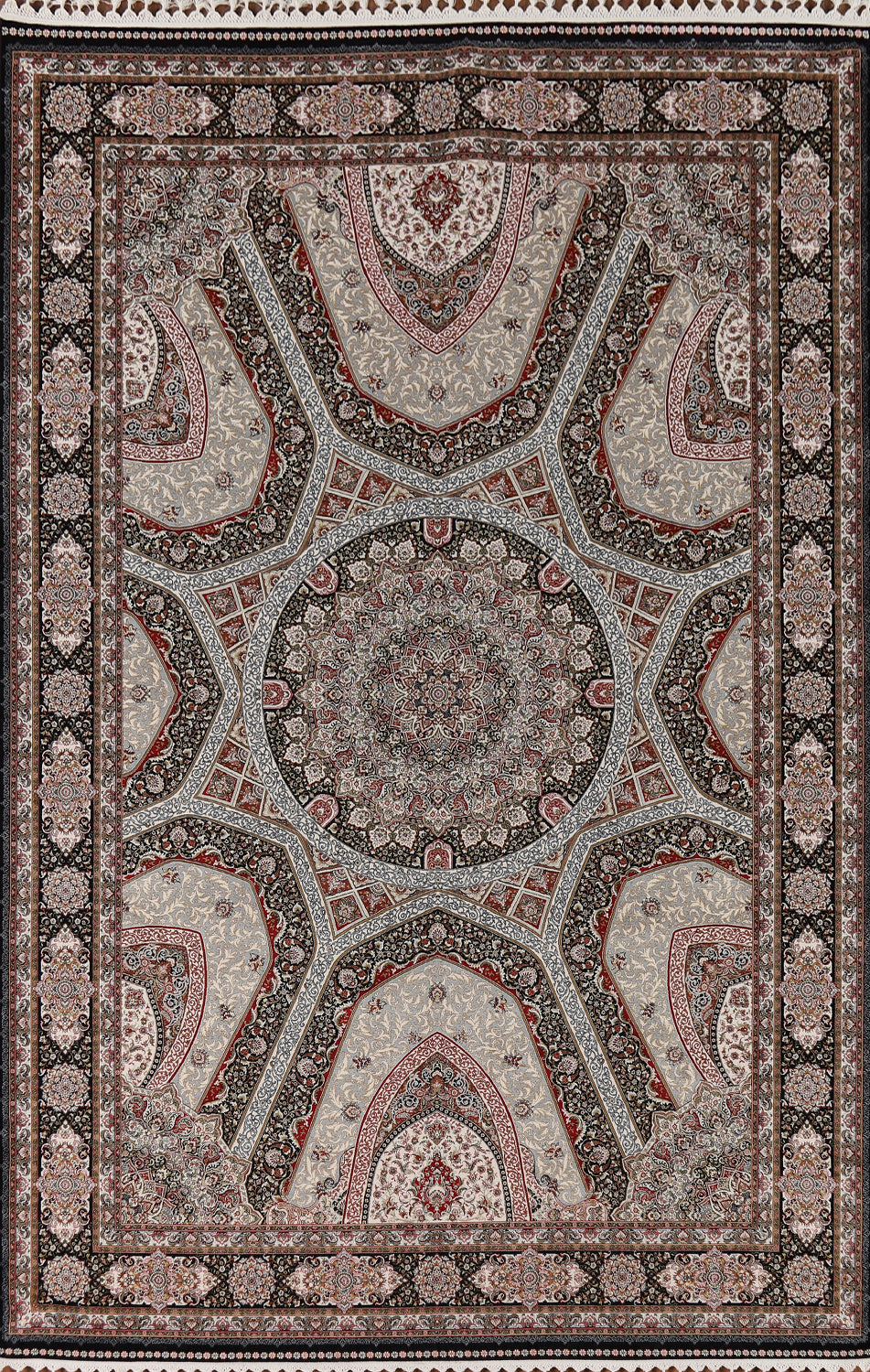 Traditional Qum Turkish Area Rug 7x10