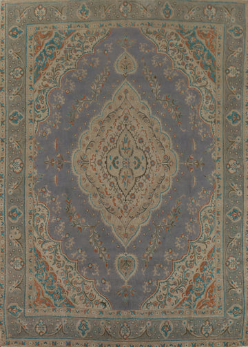 Vintage Wool Tabriz Persian Area Rug 10x13