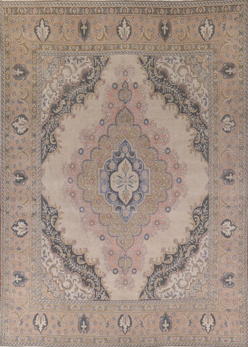 Vintage Wool Tabriz Persian Area Rug 10x12