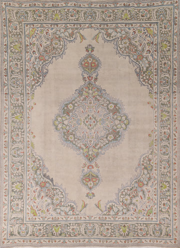 Vintage Wool Tabriz Persian Area Rug 9x11