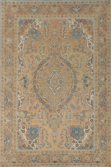 Vintage Wool Tabriz Persian Area Rug 8x11