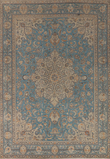 Handmade Blue Tabriz Persian Area Rug 10x13