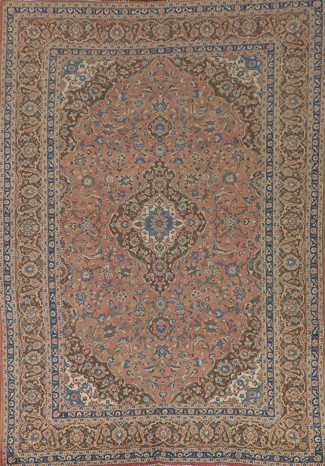 Handmade Floral Mashad Persian Area Rug 8x11