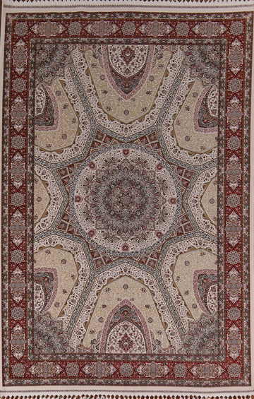 Traditional Silk Qum Turkish Living Room Rug 7x10