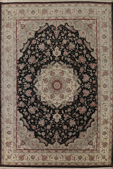 Black Aubusson Large Chinese Rug 10x14