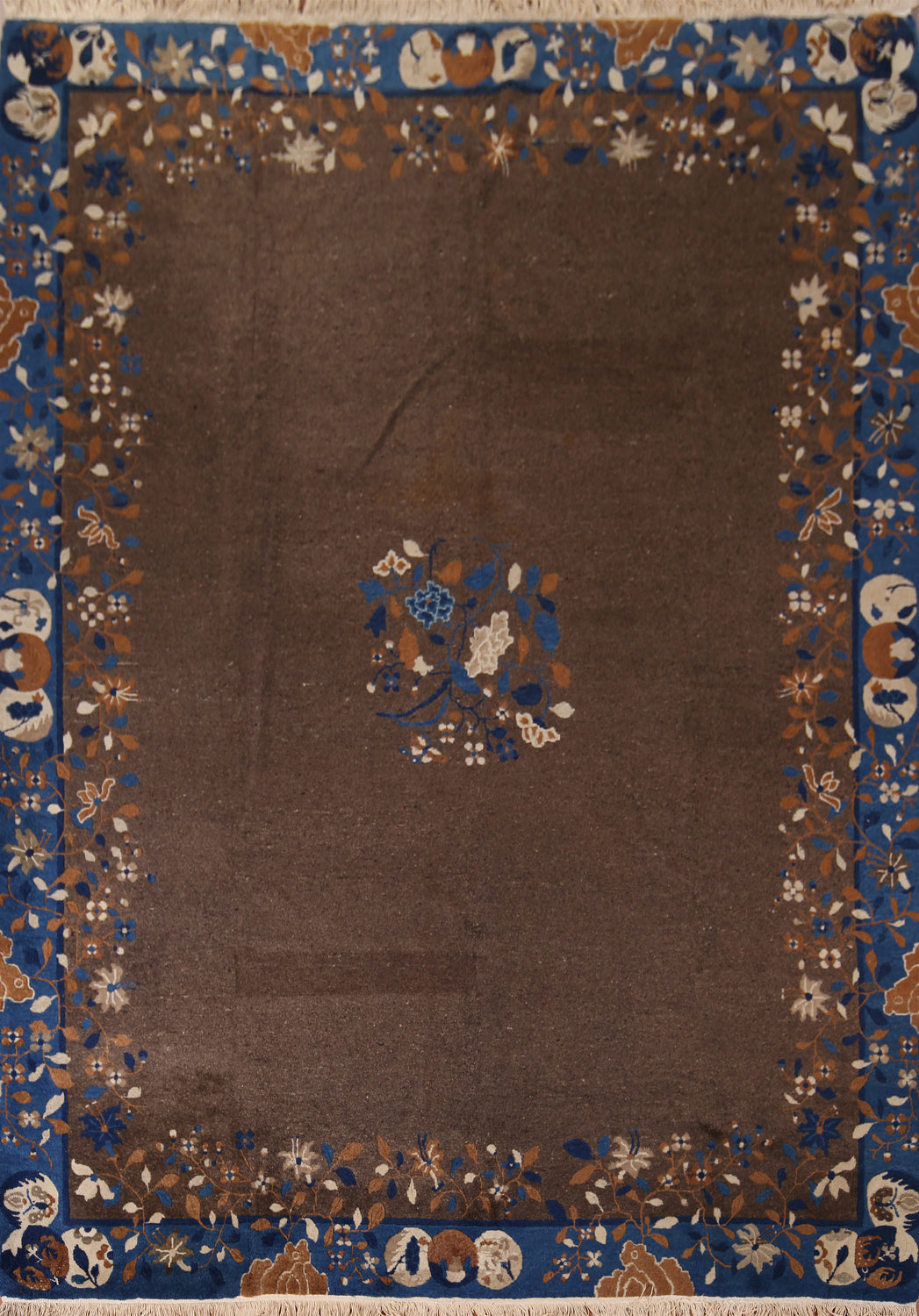 Antique Vegetable Dye Art Deco Nichols Chinese Rug 8x10