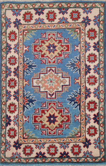 Blue Kazak Handmade Foyer Rug 2x3