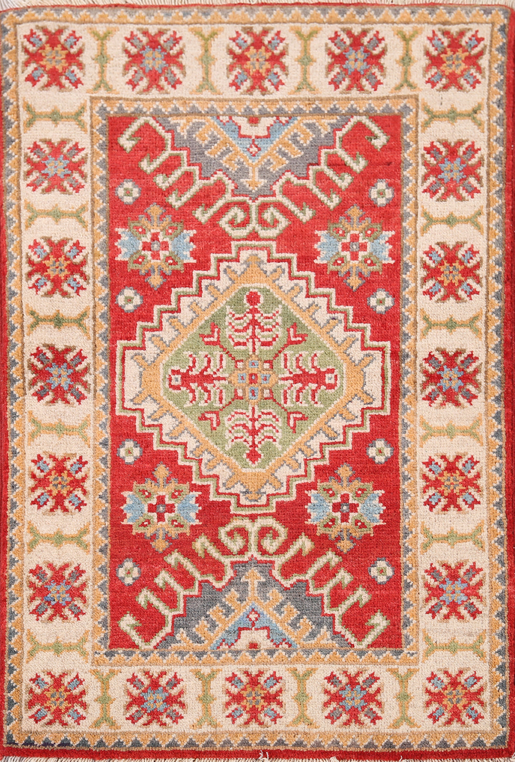 Geometric Kazak Oriental Accent Rug 2x3