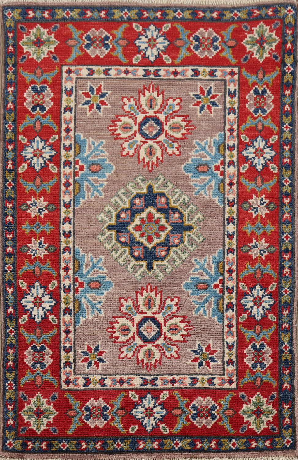 Geometric Kazak Oriental Accent Rug 2x3