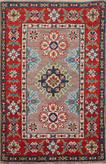 Geometric Kazak Oriental Accent Rug 2x3