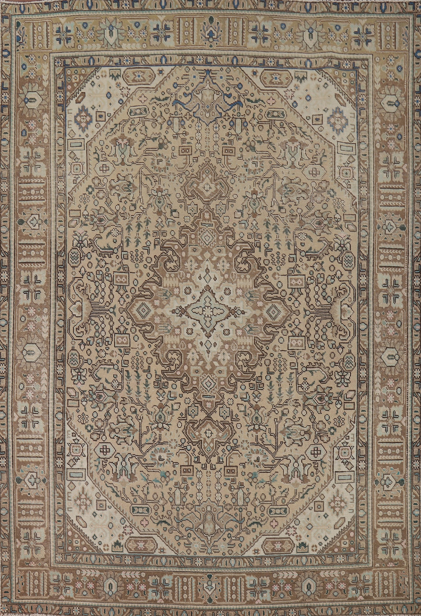 Handmade Wool Tabriz Persian Area Rug 6x9