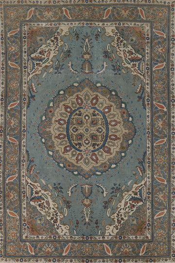Handmade Blue Tabriz Persian Area Rug 6x9