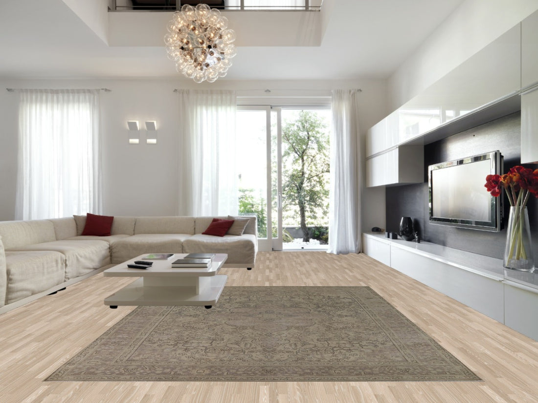 Distressed Wool Tabriz Persian Area Rug 10x13