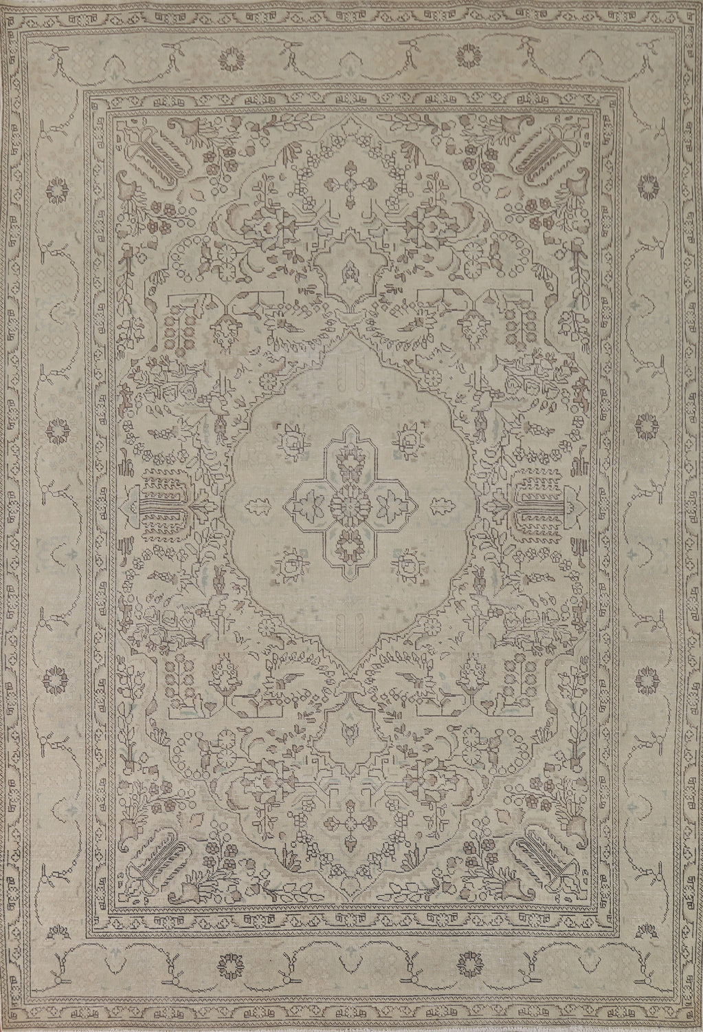 Distressed Tabriz Persian Area Rug 8x11