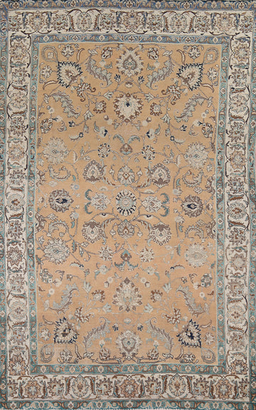 Vintage Floral Tabriz Persian Area Rug 7x11