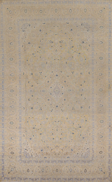 Vintage Wool Muted Kashan Persian Area Rug 8x12