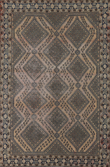 Distressed Vintage Bakhtiari Persian Area Rug 7x10