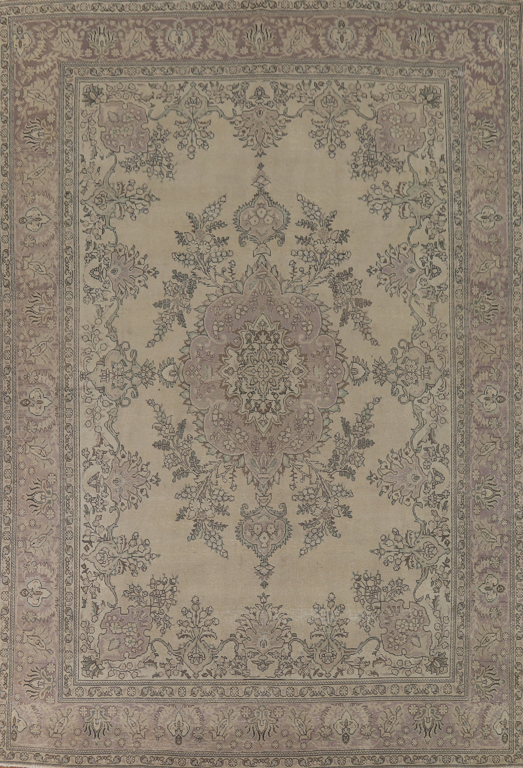 Distressed Wool Tabriz Persian Area Rug 9x13