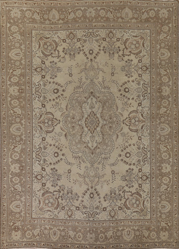 Vintage Wool Tabriz Persian Area Rug 9x12