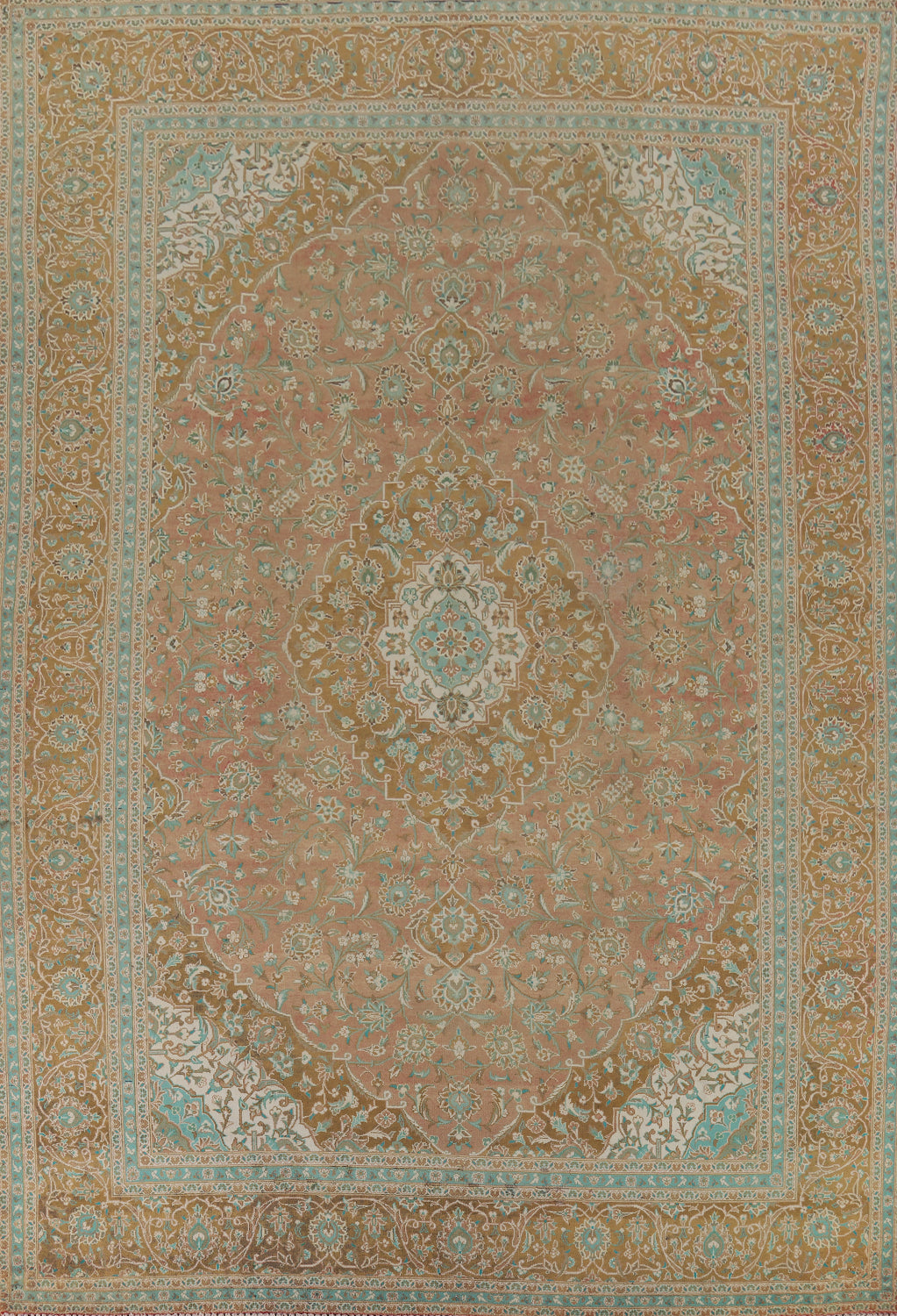 Traditional Floral Kashan Persian Area Rug 10x13