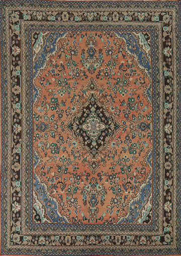 Vintage Floral Hamedan Persian Area Rug 8x11