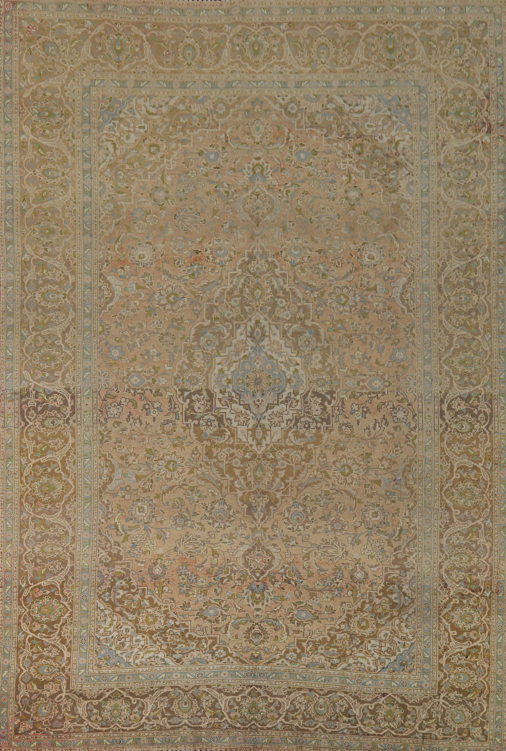 Traditional Muted Kashan Persian Area Rug 8x11