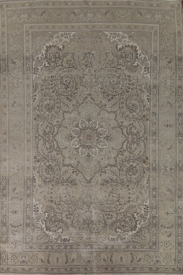 Distressed Wool Tabriz Persian Area Rug 8x11