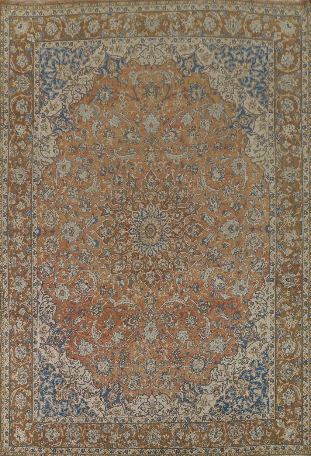 Handmade Floral Kashan Persian Area Rug 9x13