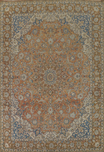 Handmade Floral Kashan Persian Area Rug 9x13