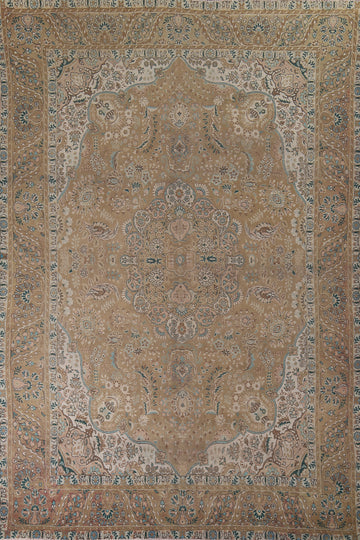 Vintage Wool Tabriz Persian Area Rug 9x13