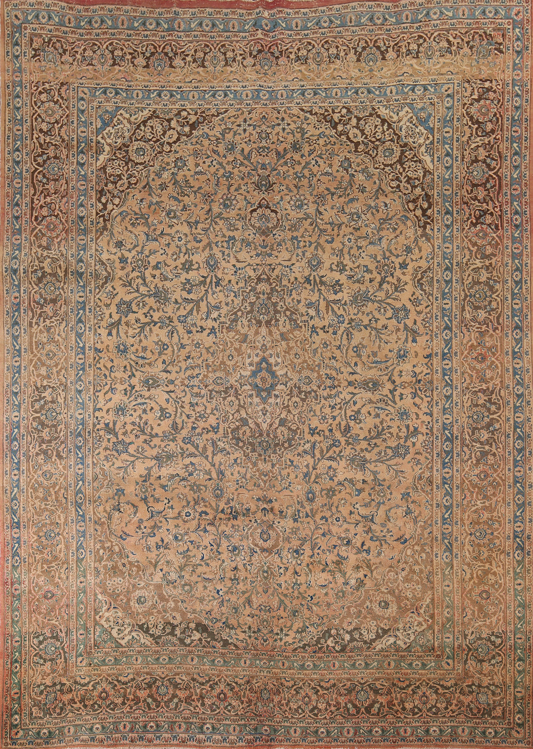 Traditional Mashad Handmade Persian Rug 10x12