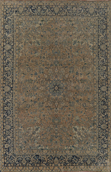 Handmade Floral Kerman Persian Area Rug 9x13