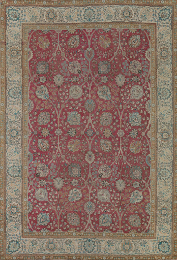 All-Over Floral Tabriz Persian Area Rug 8x11