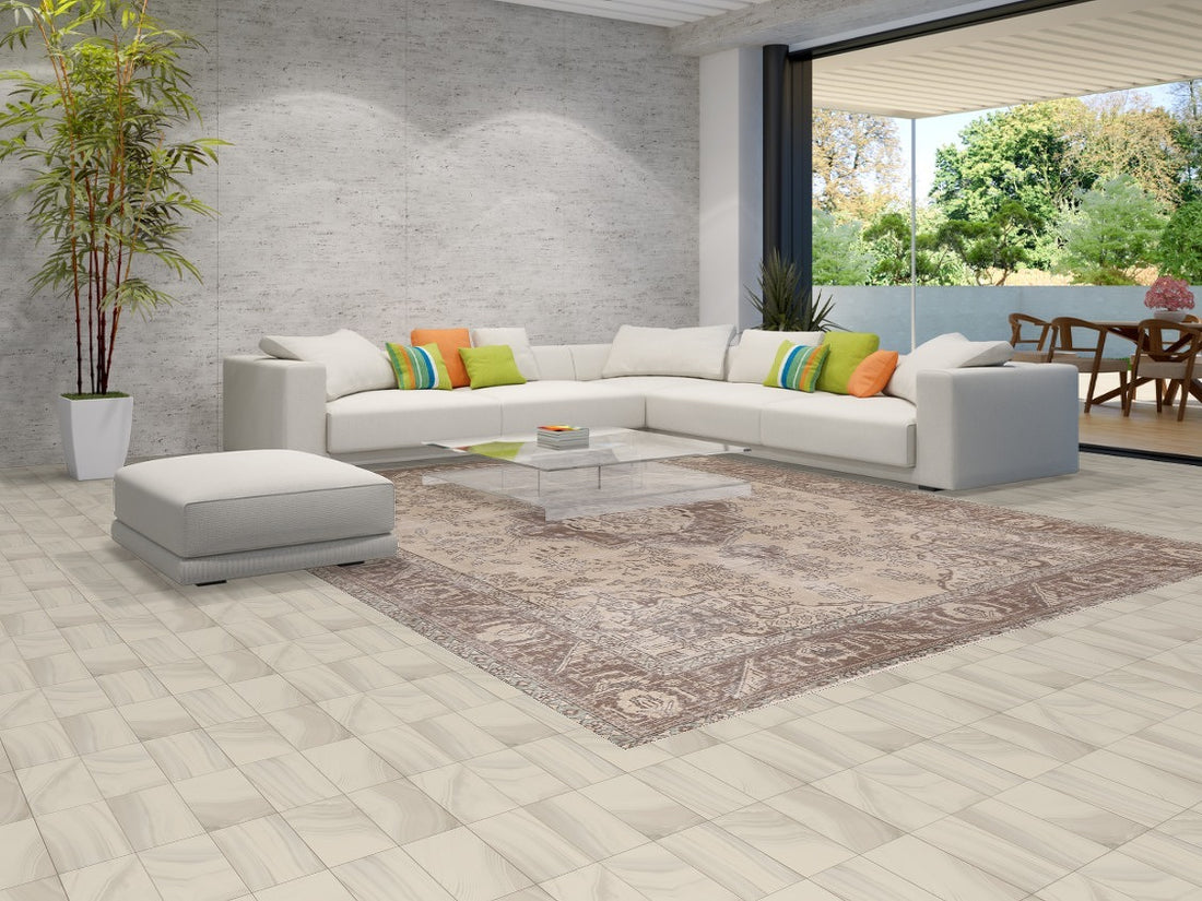 Distressed Wool Tabriz Persian Area Rug 10x12