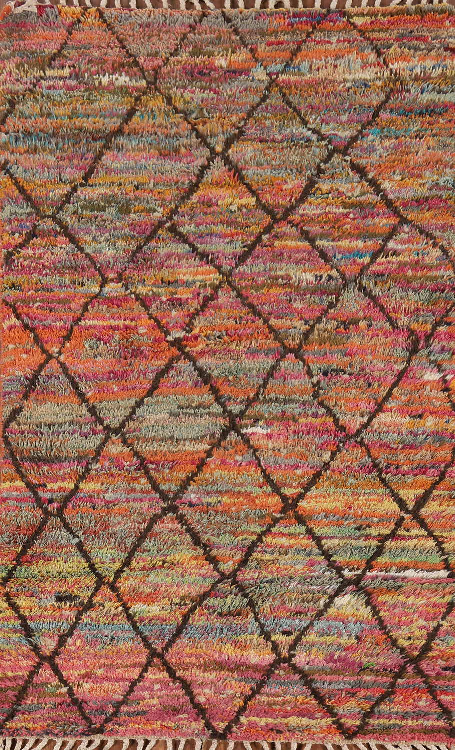 Trellis Wool Moroccan Oriental Accent Rug 4x7