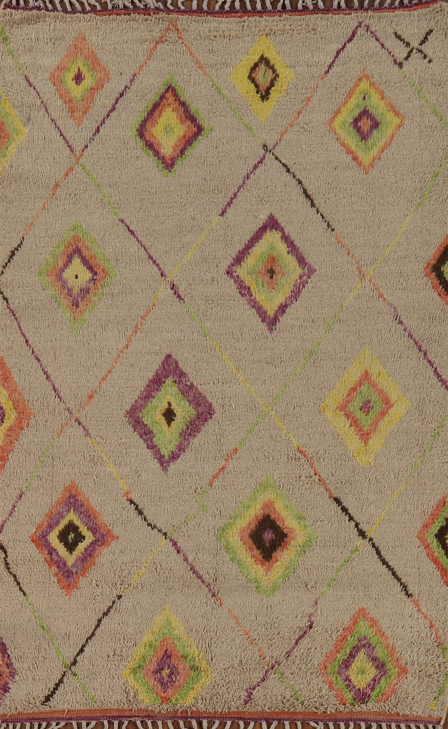 Trellis Geometric Moroccan Wool Area Rug 5x8