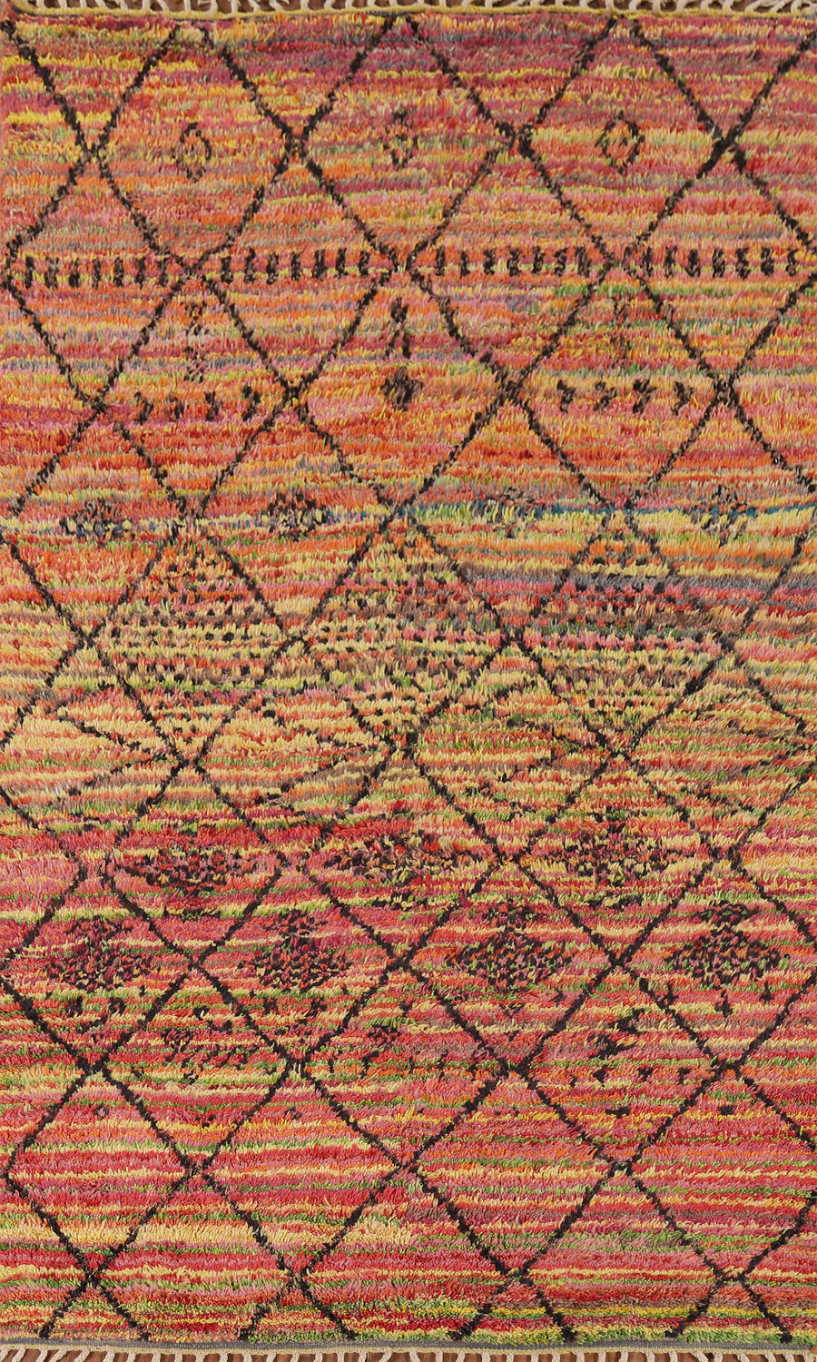 Trellis Wool Moroccan Oriental Area Rug 5x9