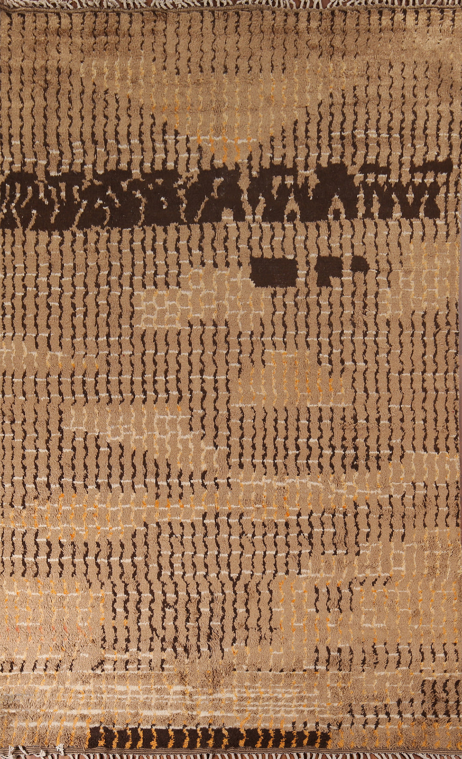 Brown Gold Moroccan Oriental Area Rug 8x13