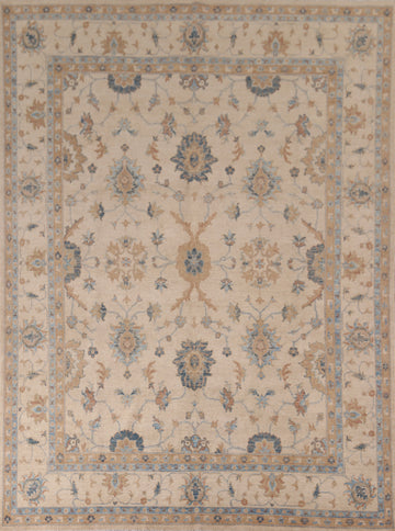 Earth Tone Floral Oushak Oriental Area Rug 8x10
