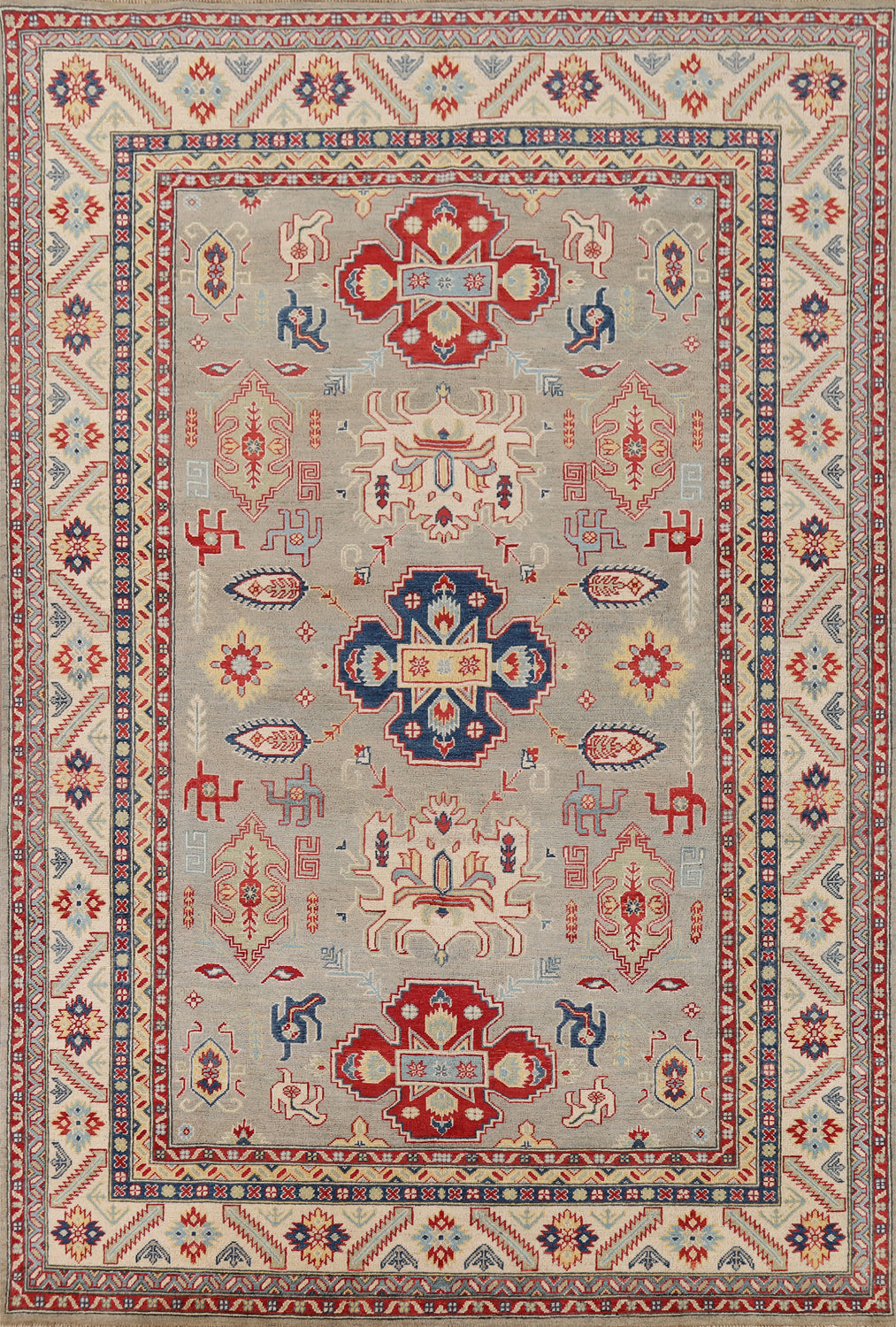 Geometric Kazak Living Room Area Rug 7x10
