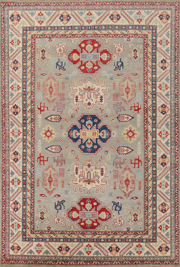 Geometric Kazak Living Room Area Rug 7x10