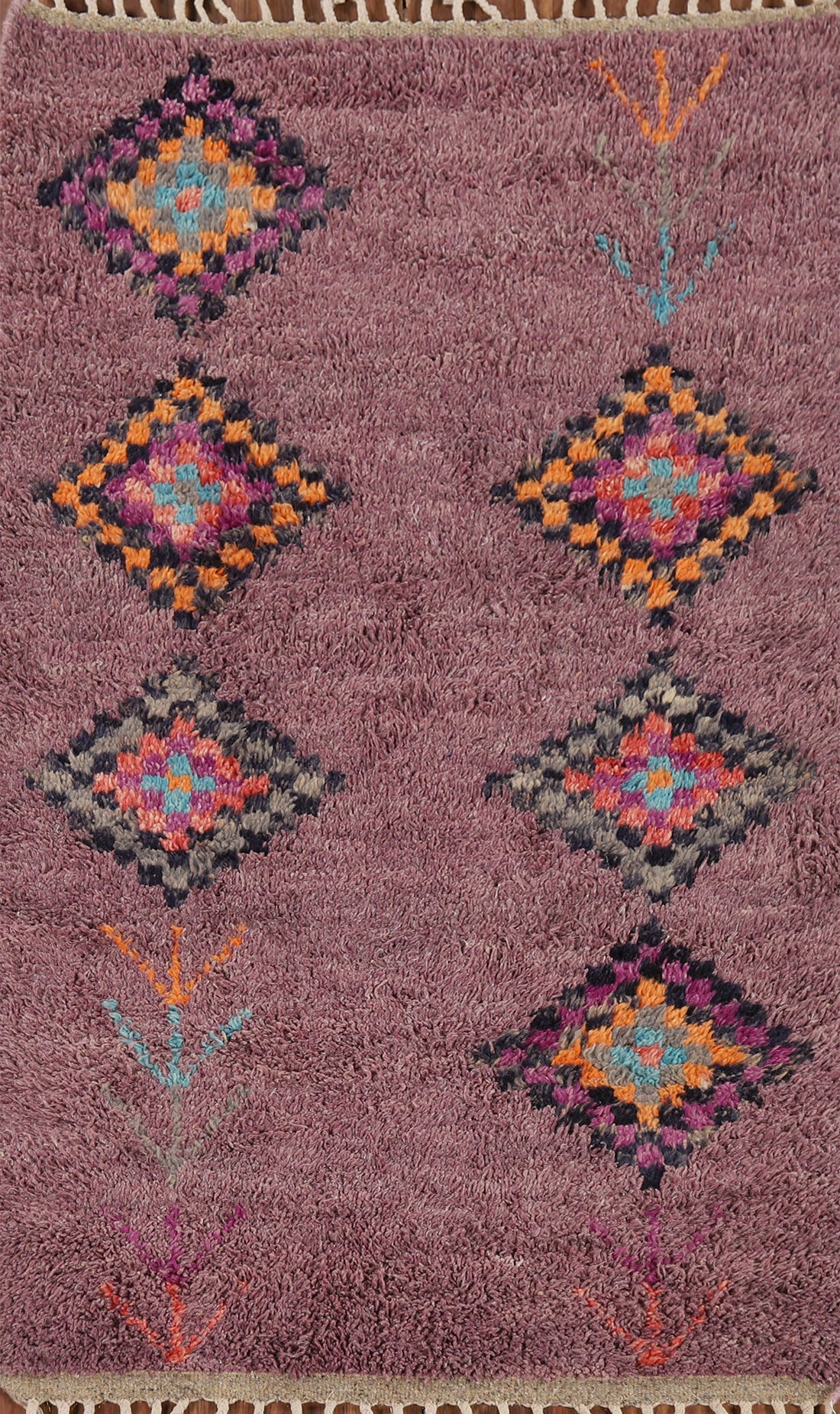 Handmade Plush Moroccan Accent Rug 3x6