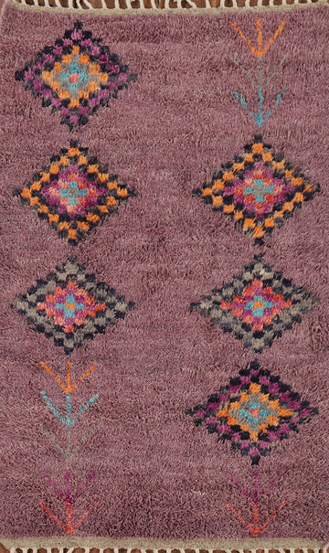 Handmade Plush Moroccan Accent Rug 3x6