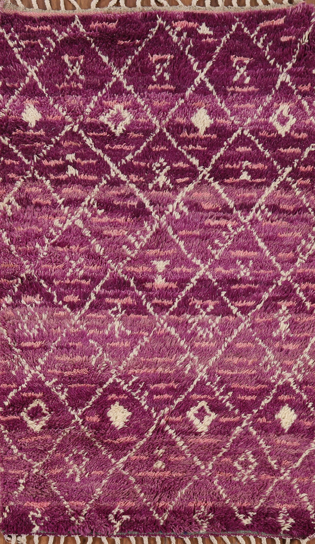 Purple Trellis Plush Moroccan Accent Rug 3x6