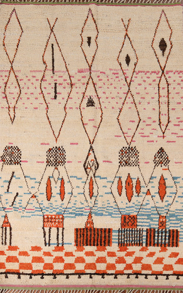 Handmade Plush Moroccan Area Rug 6x10