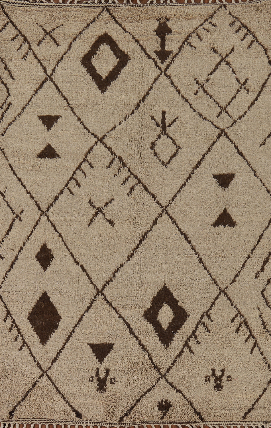 Plush Tribal Wool Moroccan Oriental Area Rug 5x8